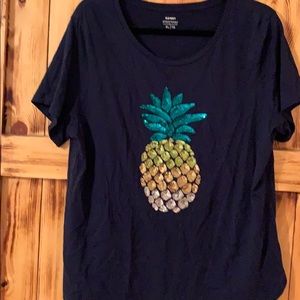 Old navy sequin pineapple t shirt